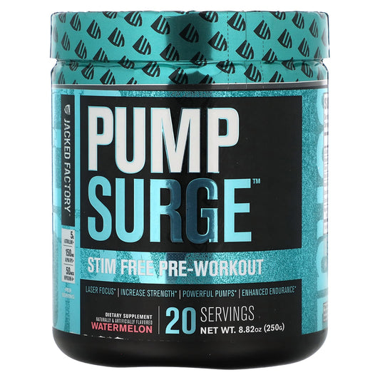 Jacked Factory-Pump Surge-Stim Free Pre-Workout-Watermelon-8.82 oz (250 g)