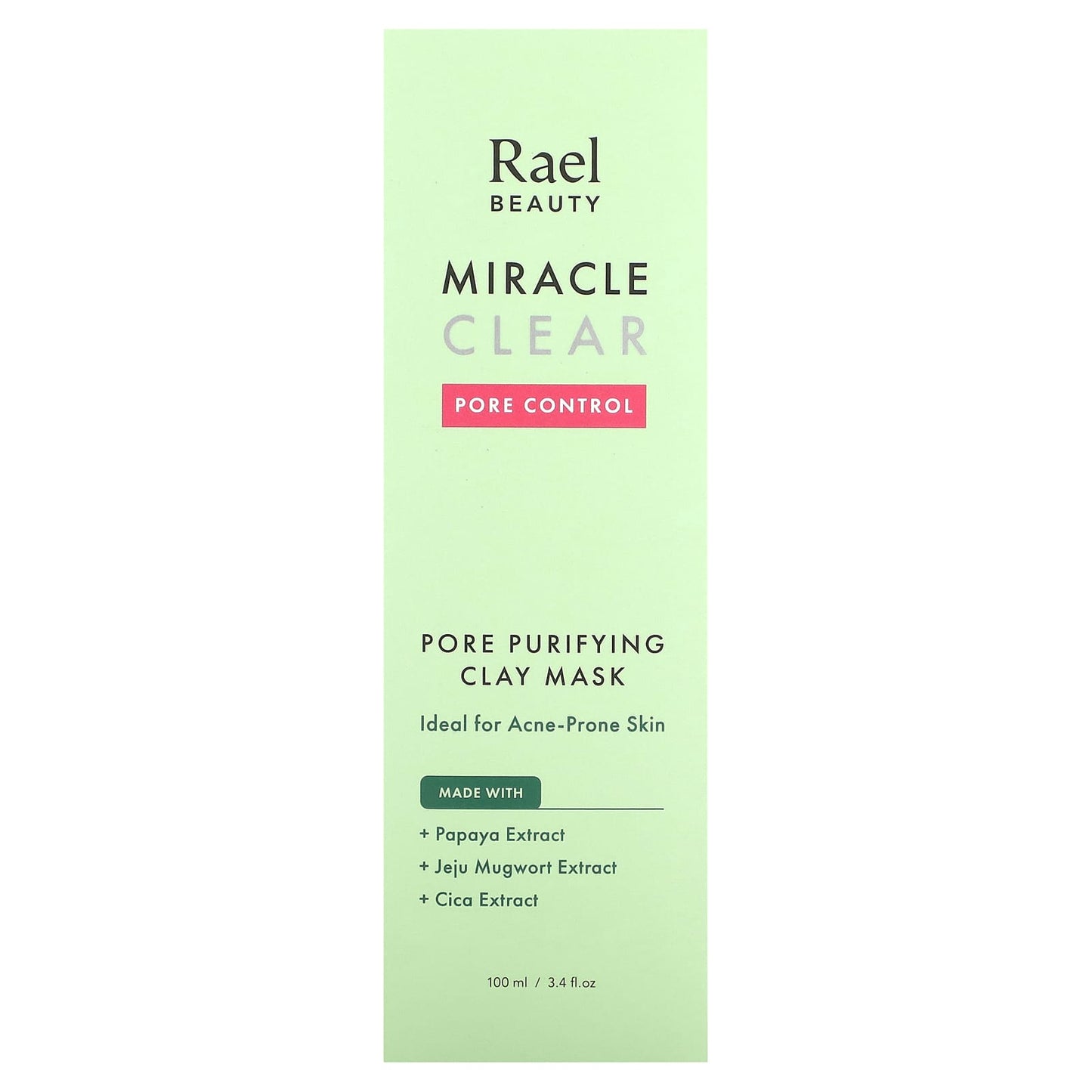 Rael, Beauty, Miracle Clear Pore Purifying Clay Mask, 3.4 fl oz (100 ml)