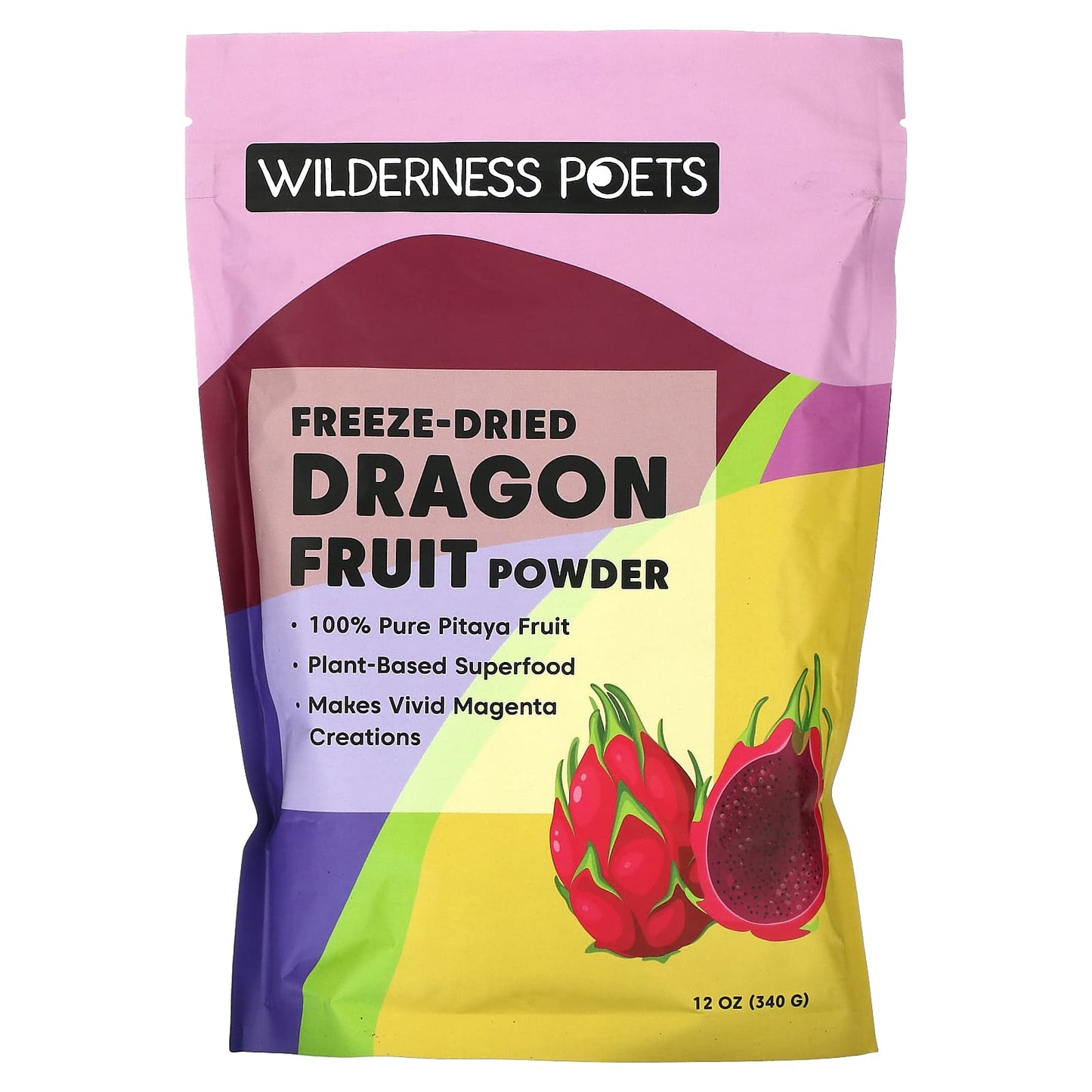 Wilderness Poets-Freeze Dried Dragon Fruit Powder-12 oz (340 g)