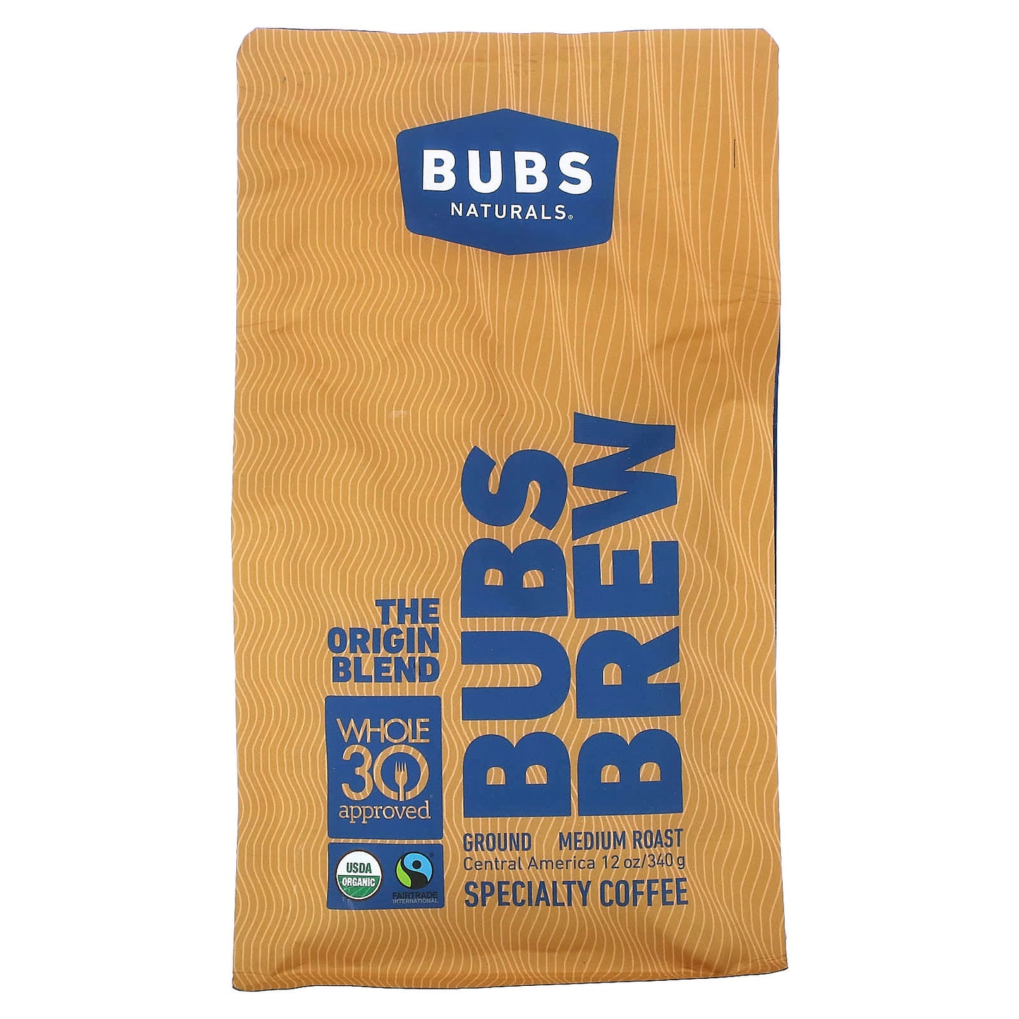 BUBS Naturals-Bubs Brew-The Origin Blend-Ground-Medium Roast-12 oz (340 g)