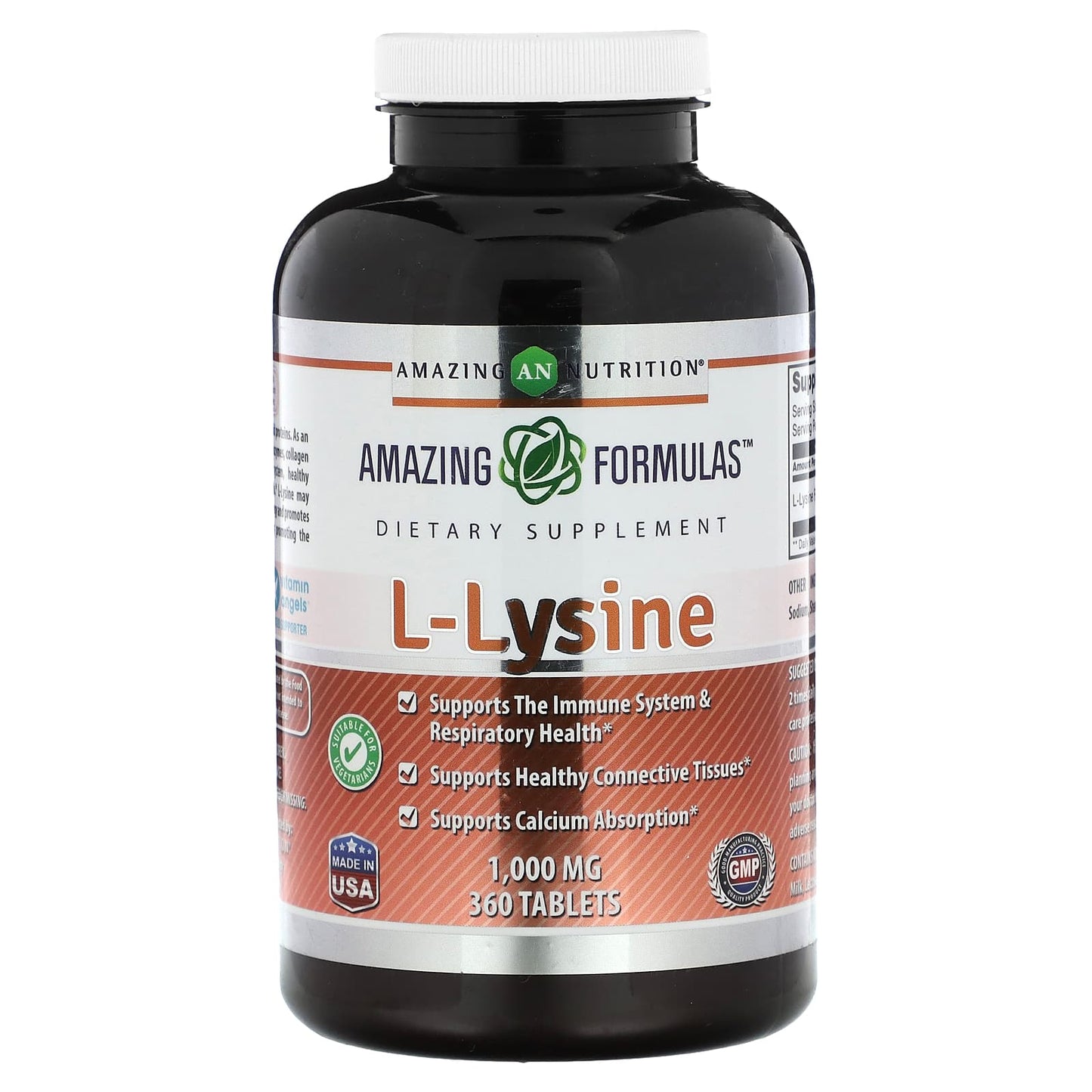 Amazing Nutrition-L-Lysine-1,000 mg-360 Tablets