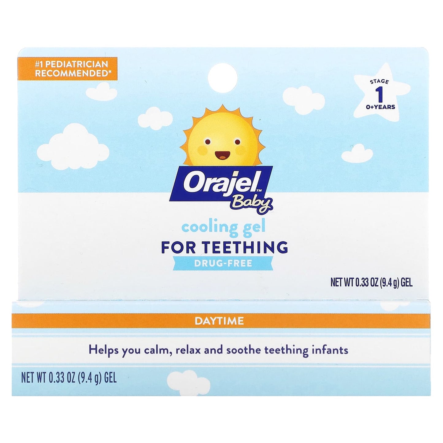 Orajel, Baby, Cooling Gel for Teething, Daytime, 0+ Years, 0.33 oz (9.4 g)