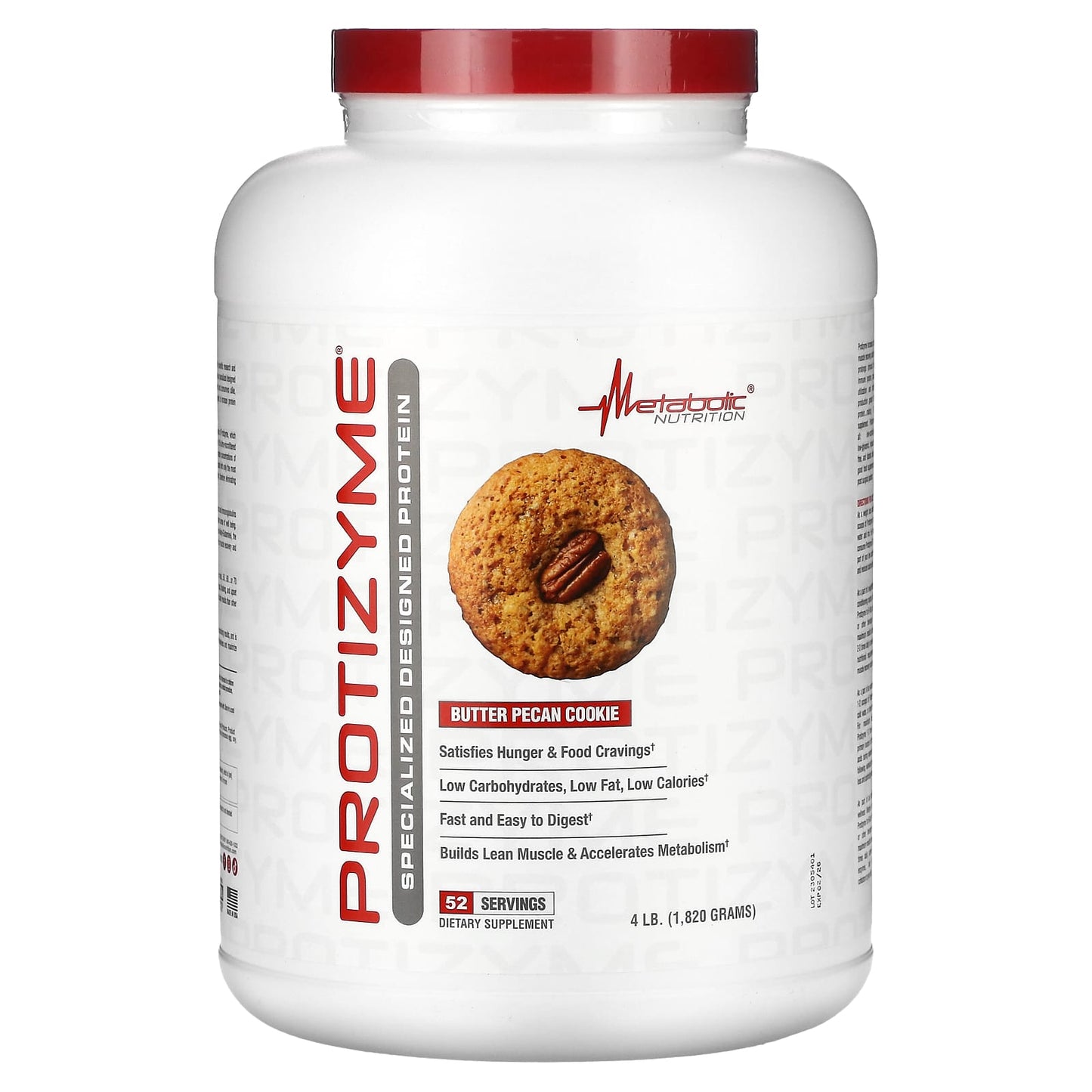 Metabolic Nutrition-Protizyme-Specialized Designed Protein-Butter Pecan Cookie-4 lb (1,820 g)