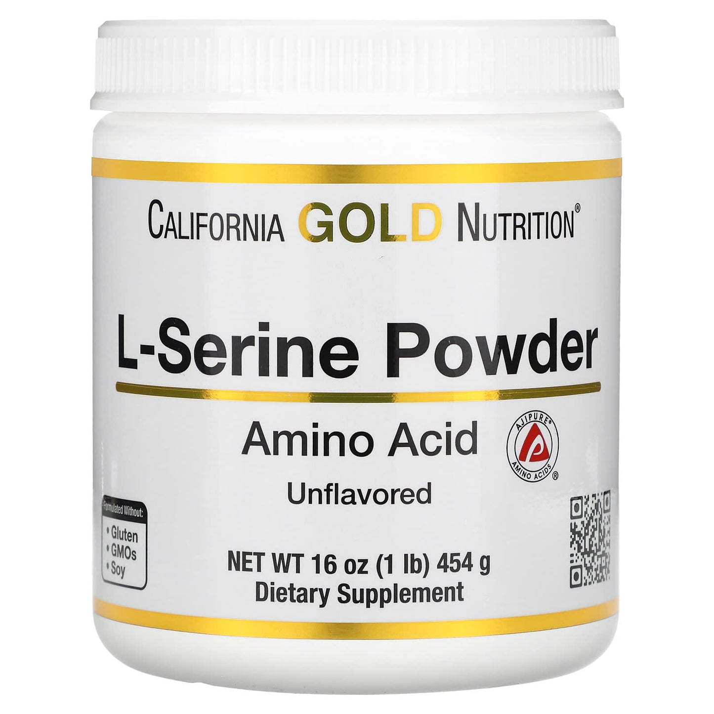 California Gold Nutrition-L-Serine Powder-AjiPure Amino Acid-Unflavored Powder-1 lb (454 g)