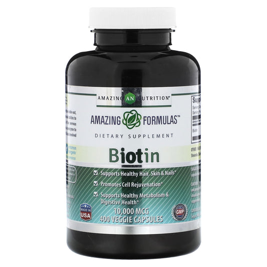 Amazing Nutrition-Biotin-10,000 mcg-400 Veggie Capsules