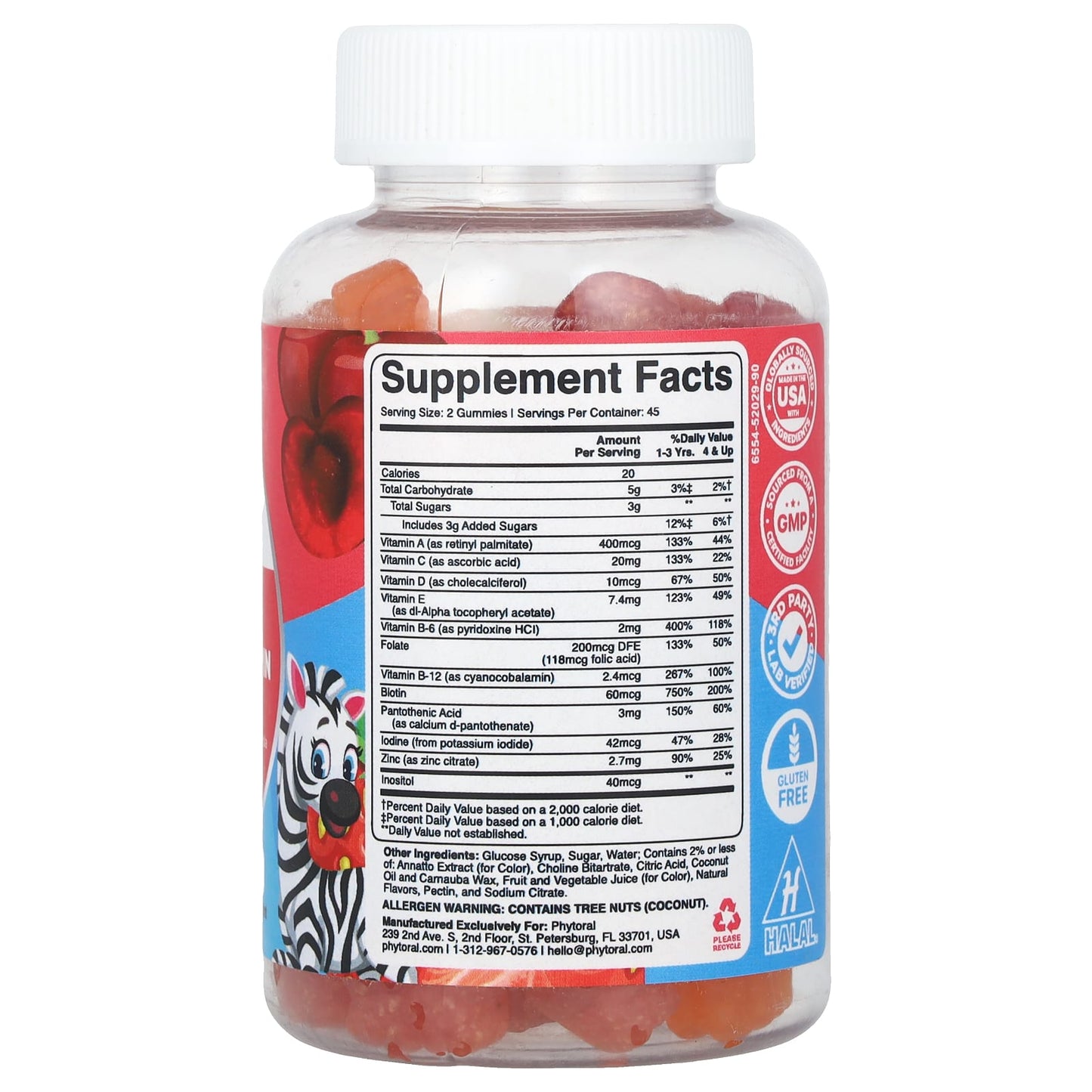 Phytoral, Kids, Multivitamin Gummies, Cherry, Strawberry & Orange, 90 Gummies