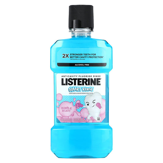 Listerine-Smart Rinse-Alcohol Free-Bubble Blast-16.9 fl oz (500 ml)