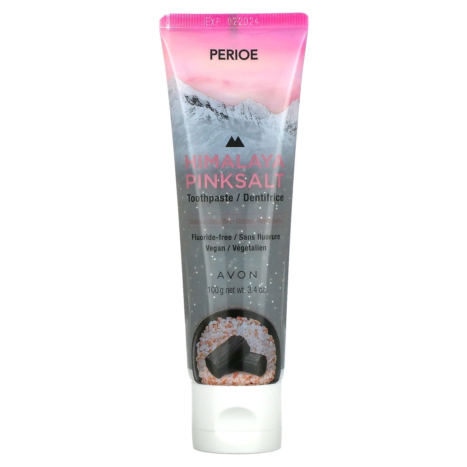 Perioe-Himalaya Pink Salt Toothpaste-Charcoal-Clean Mint-3.4 oz (100 g)