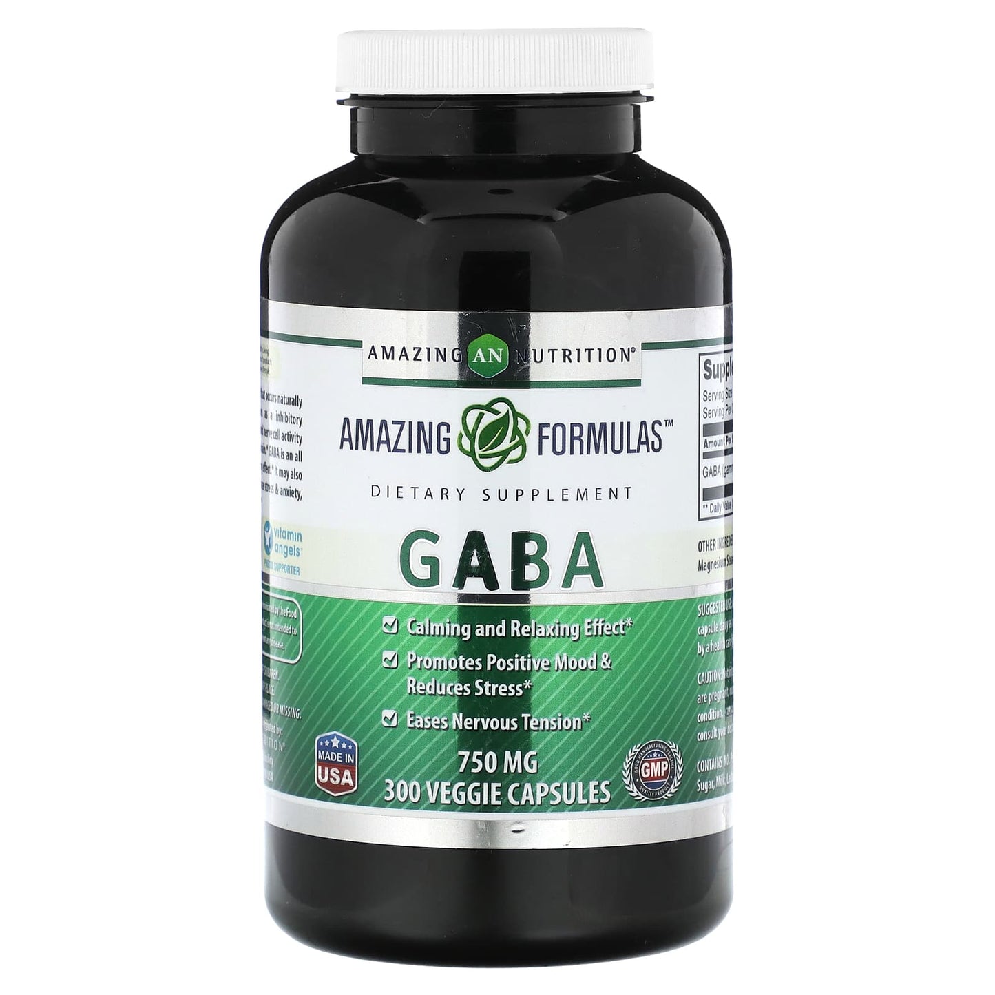 Amazing Nutrition-GABA-750 mg-300 Veggie Capsules