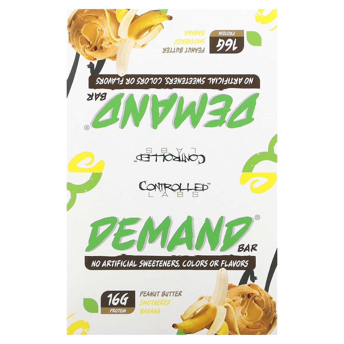 Controlled Labs-Demand Bar-Peanut Butter Smothered Banana-12 Bars-2.12 oz (60 g) Each