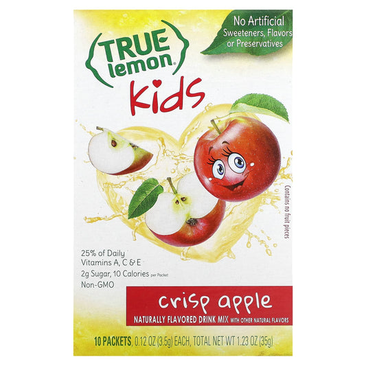 True Citrus-True Lemon-Kids Drink Mix-Crisp Apple-10 Packets-0.12 oz (3.5 g) Each