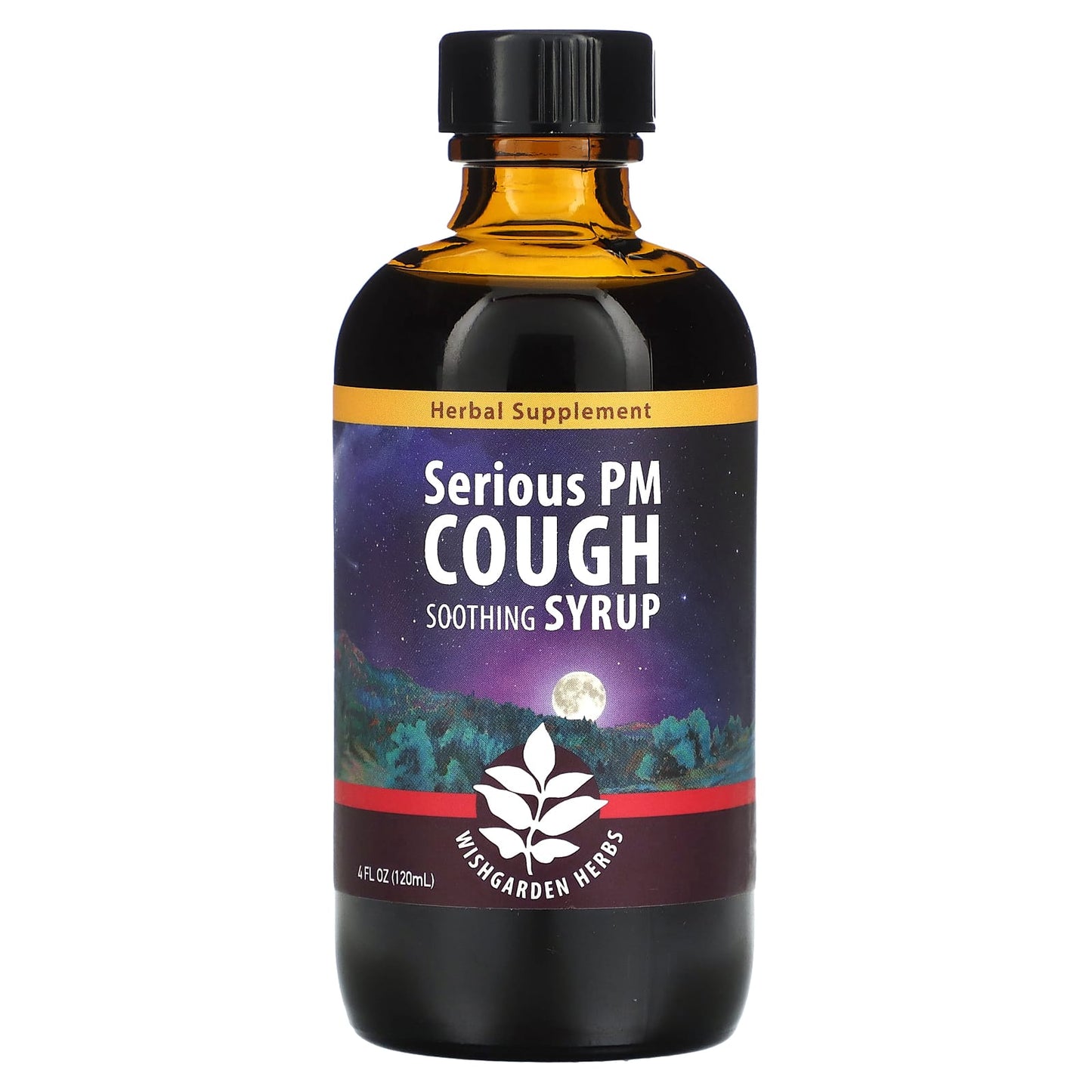 WishGarden Herbs-Serious PM Cough Soothing Syrup-4 fl oz (120 ml)