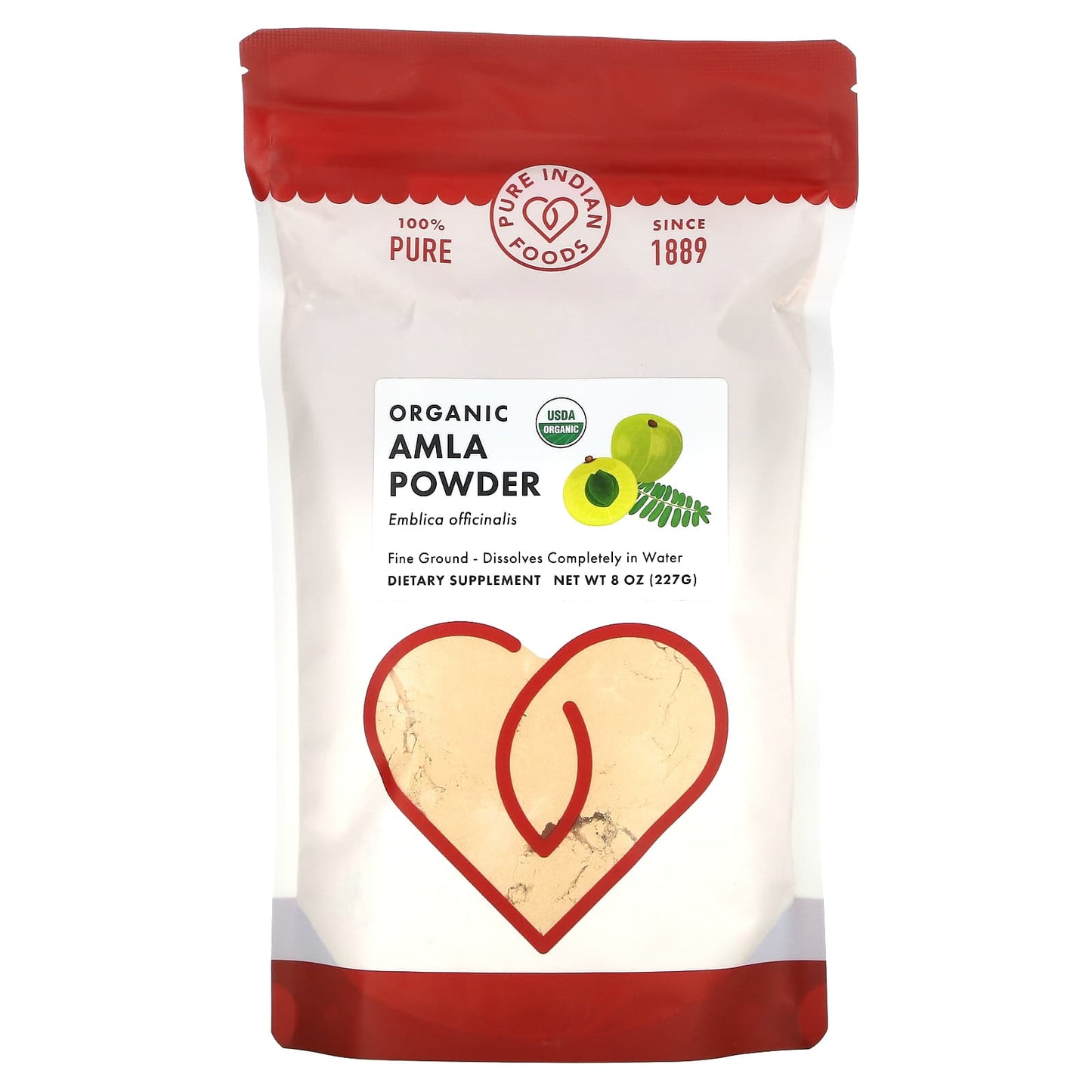 Pure Indian Foods-Organic Amla Powder-8 oz (227 g)