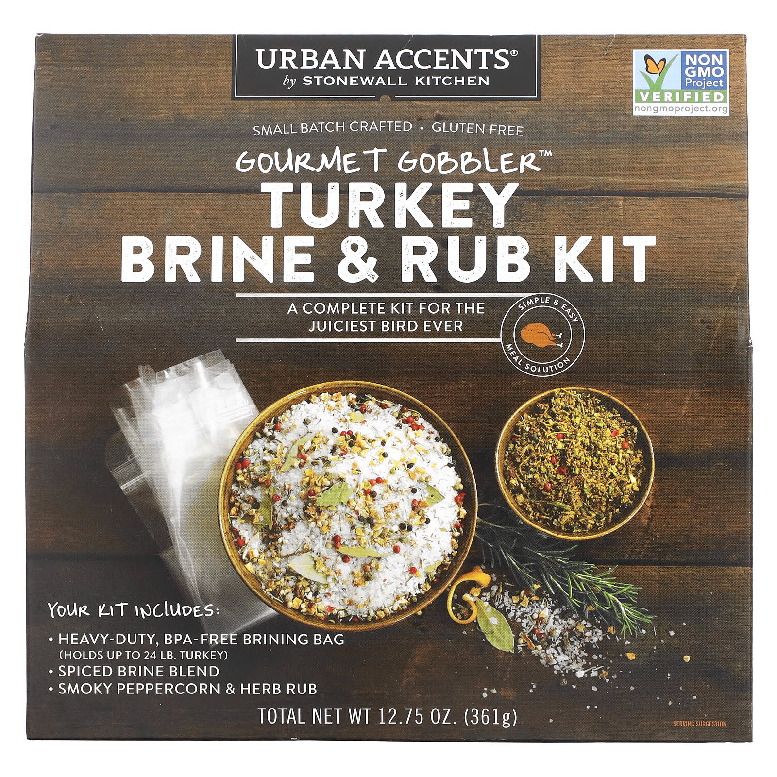 Urban Accents-Gourmet Gobbler-Turkey Brine & Rub Kit-12.75 oz (361 g)