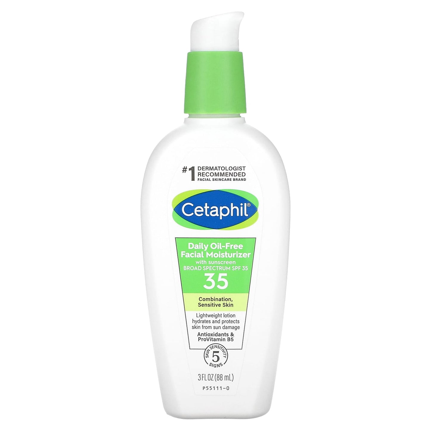 Cetaphil-Daily Oil-Free Facial Moisturizer- With Sunscreen-SPF 35-3 fl oz (88 ml)