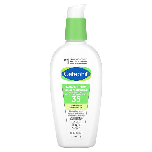 Cetaphil-Daily Oil-Free Facial Moisturizer- With Sunscreen-SPF 35-3 fl oz (88 ml)