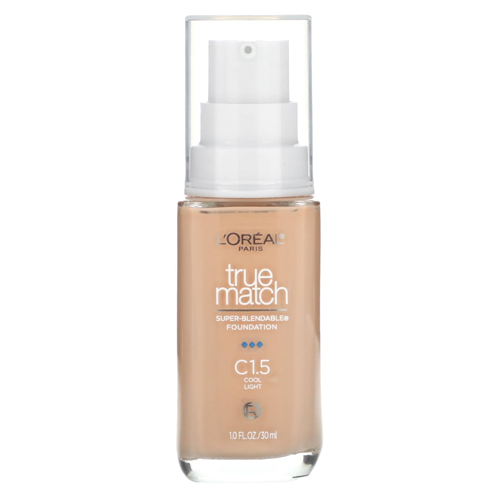 L'Oréal-True Match-Super-Blendable Foundation-C1.5 Cool Light-1 fl oz (30 ml)