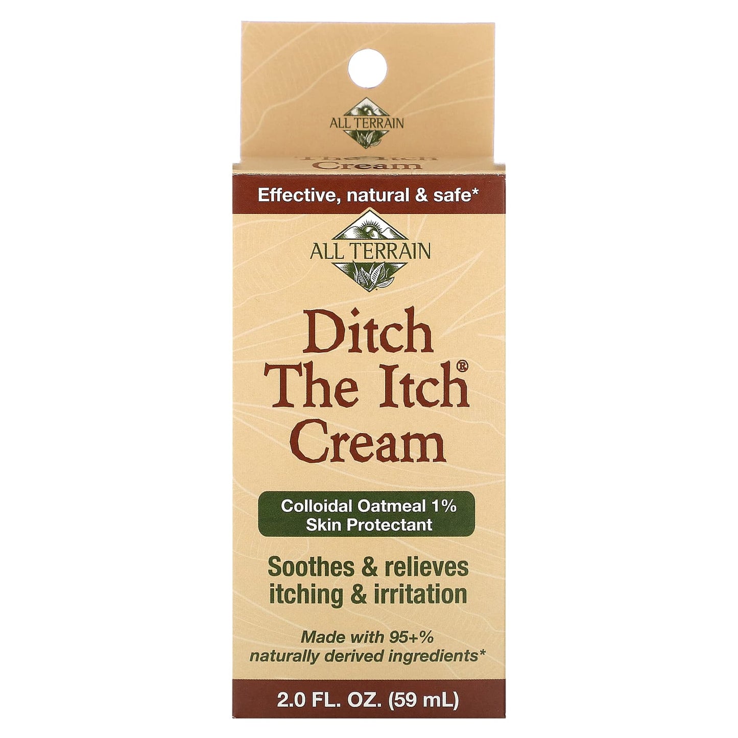 All Terrain, Ditch The Itch Cream, Colloidal Oatmeal 1% Skin Protectant, 2 fl oz (59 ml)