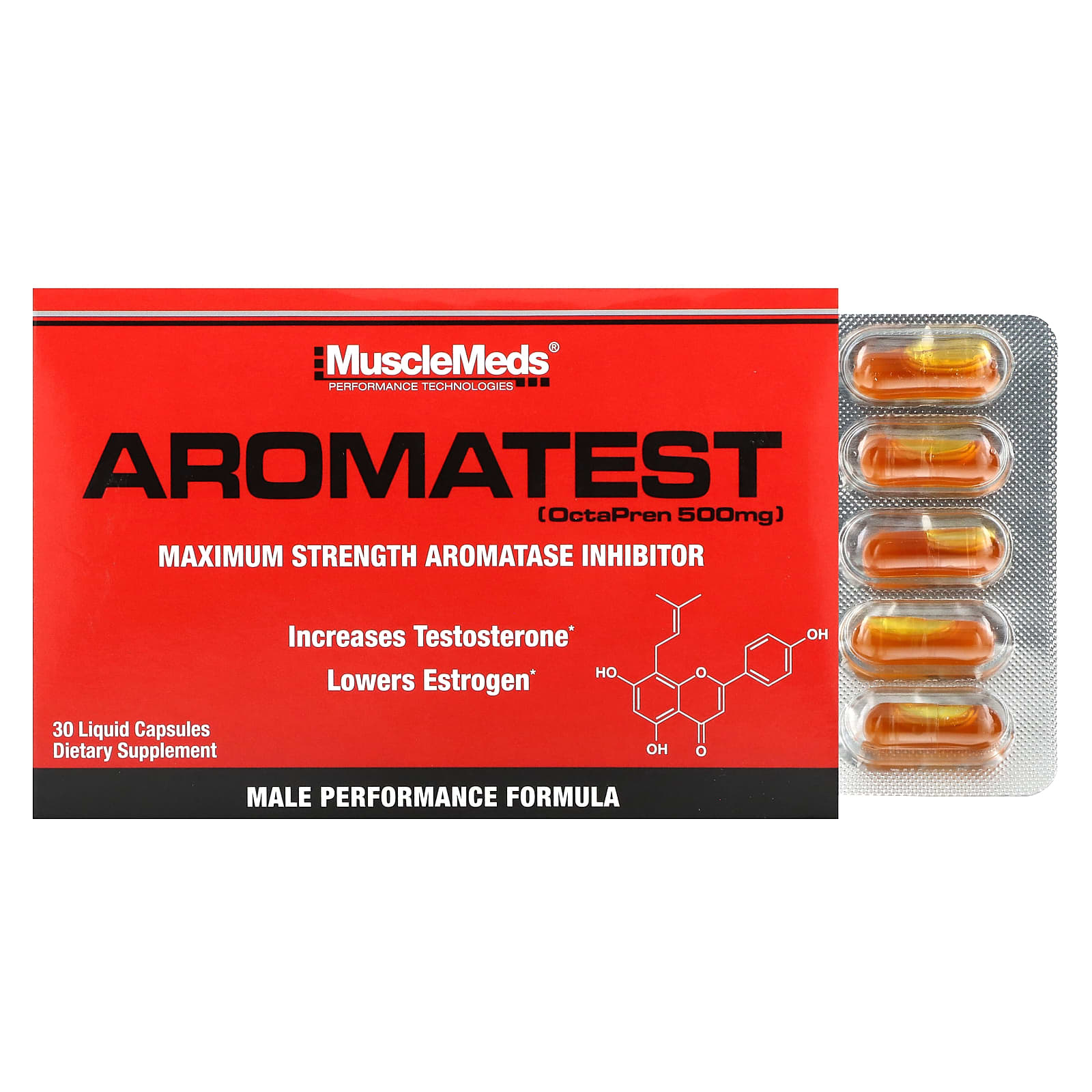 MuscleMeds-Aromatest-500 mg-30 Liquid Capsules