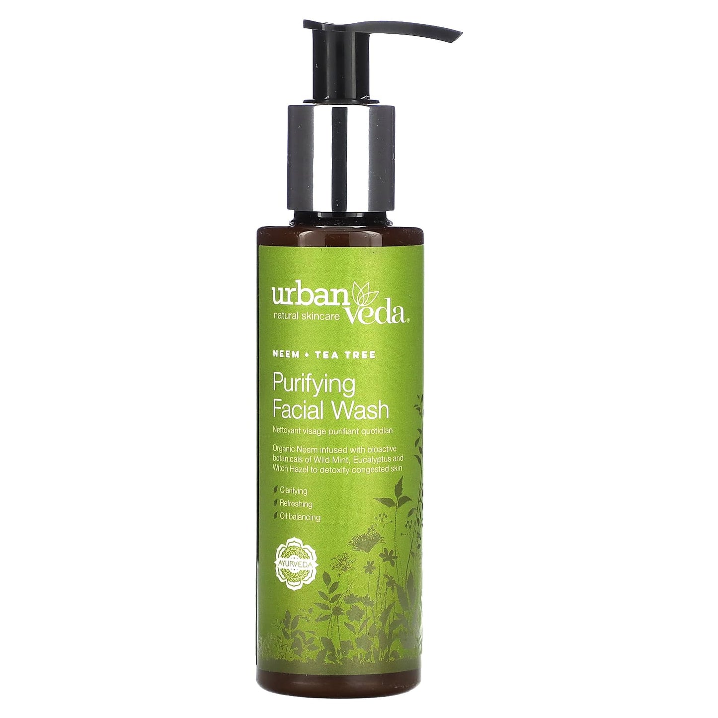 Urban Veda-Purifying Facial Wash-Neem + Tea Tree-5.1 fl oz (150 ml)