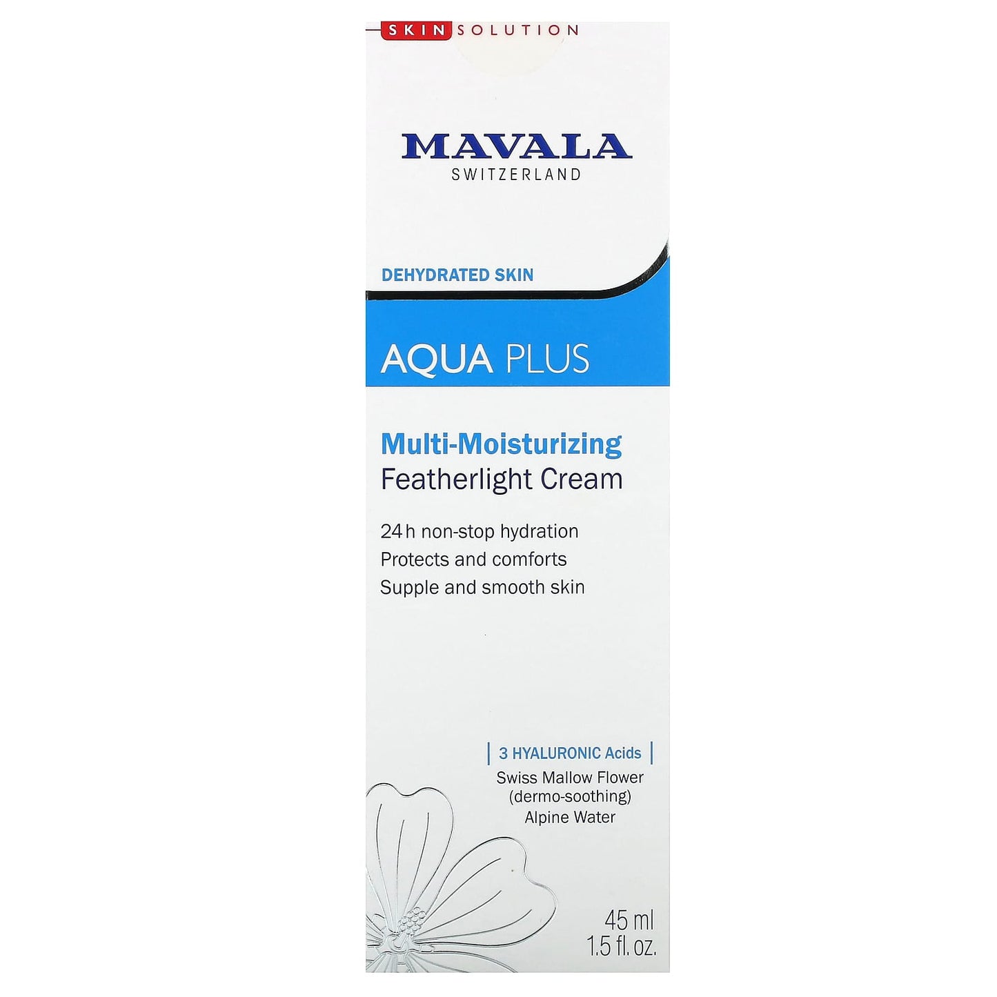 Mavala, Aqua Plus, Multi-Mositurizing Featherlight Cream, 1.5 fl oz (45 ml)