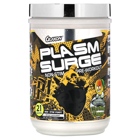 Glaxon-Plasm Surge-Non-Stim Pre-Workout-Martian Mango-14.8 oz (420 g)