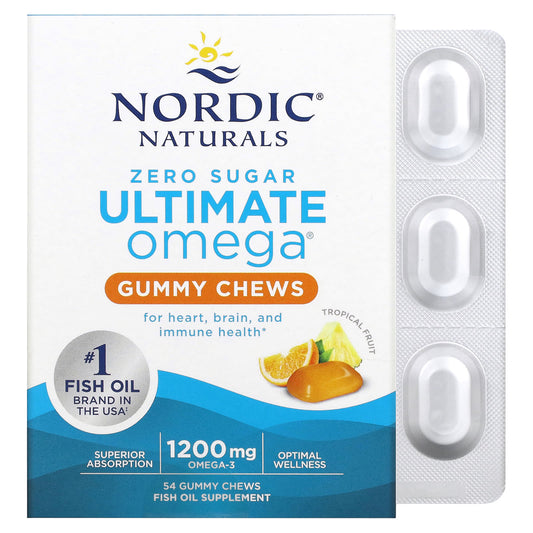 Nordic Naturals-Ultimate Omega-Tropical Fruit-1,200 mg-54 Gummy Chews (600 mg per Gummy)