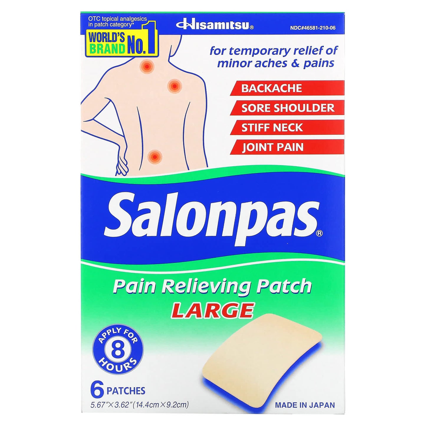 Salonpas-Pain Relieving Patch-Large-6 Patches