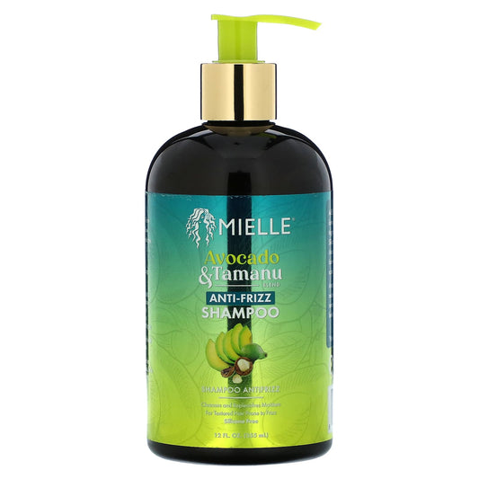 Mielle-Anti-Frizz Shampoo-Avocado & Tamanu-12 fl oz (355 ml)