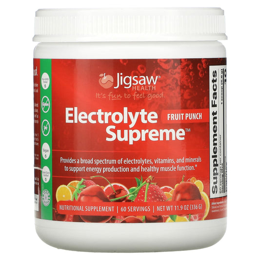 Jigsaw Health-Electrolyte Supreme-Fruit Punch-11.9 oz (336 g)