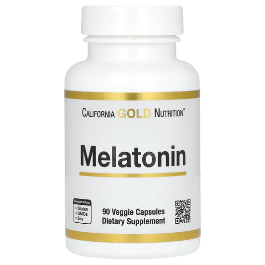 California Gold Nutrition-Melatonin-3 mg-90 Veggie Capsules