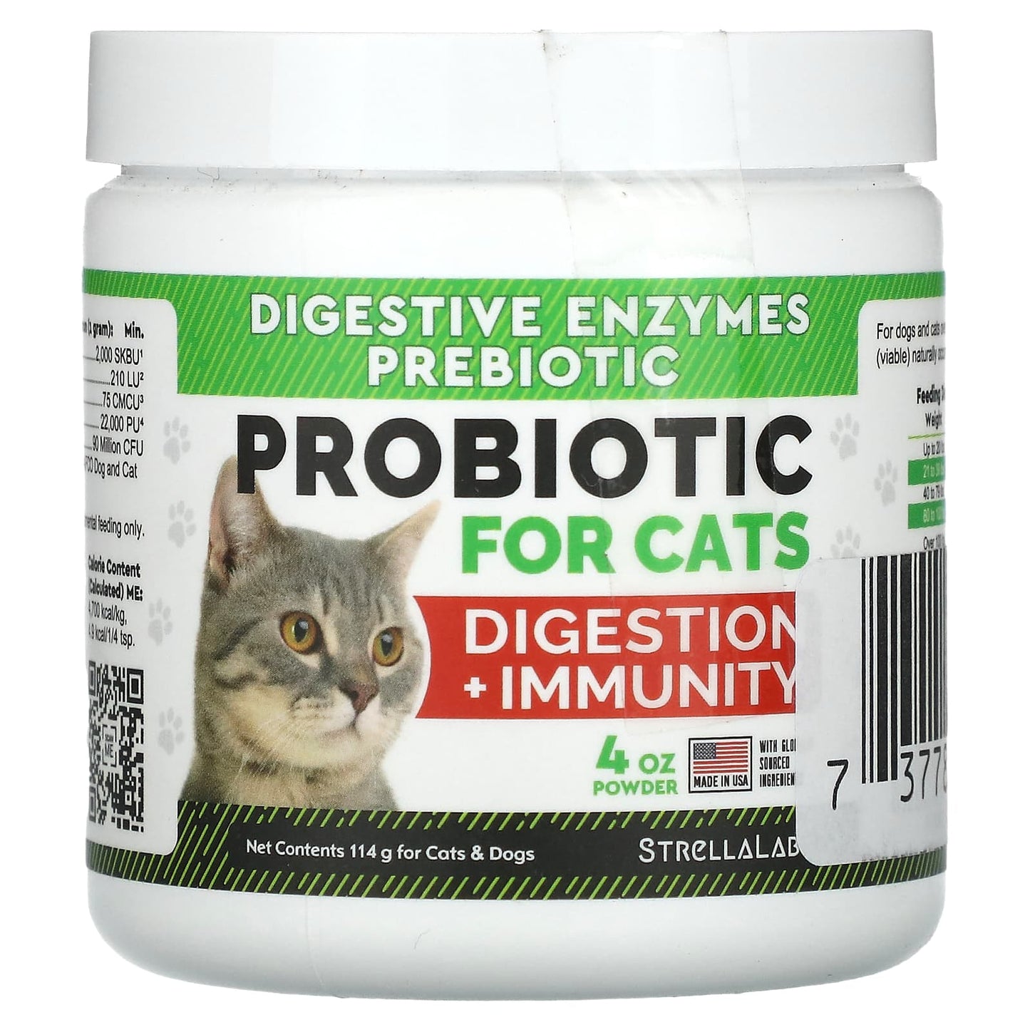 StrellaLab-Probiotic-Digestion + Immunity-For Cats & Dogs-4 oz (114 g)