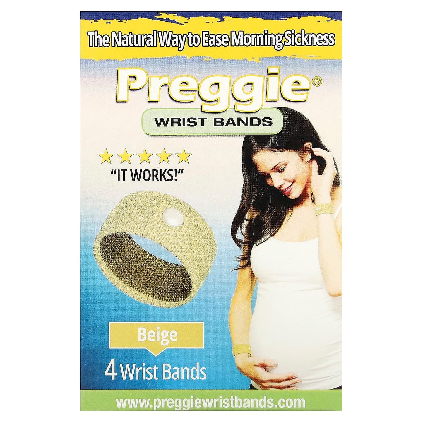 Preggie-Wrist Bands-Beige-4 Wrist Bands