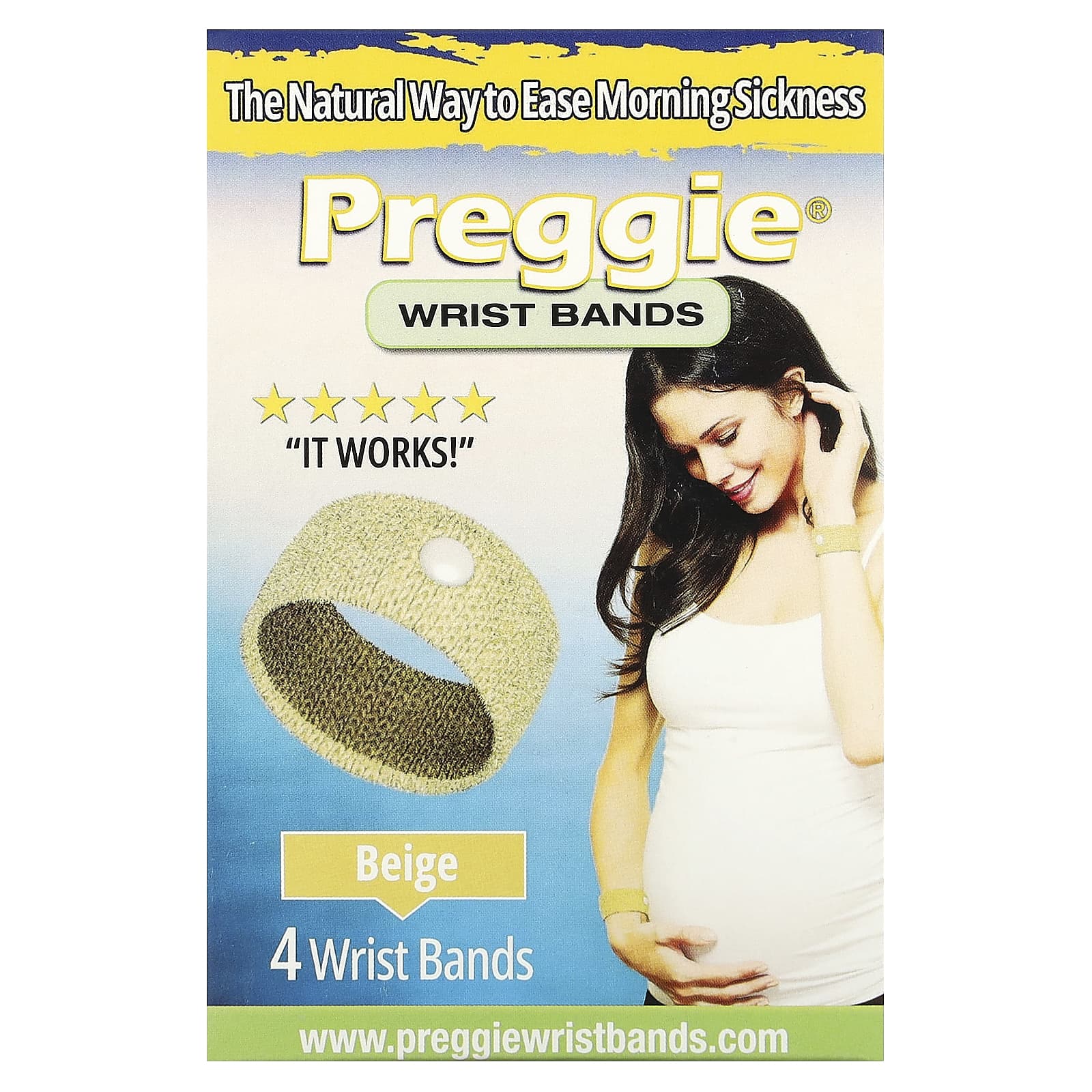 Preggie-Wrist Bands-Beige-4 Wrist Bands