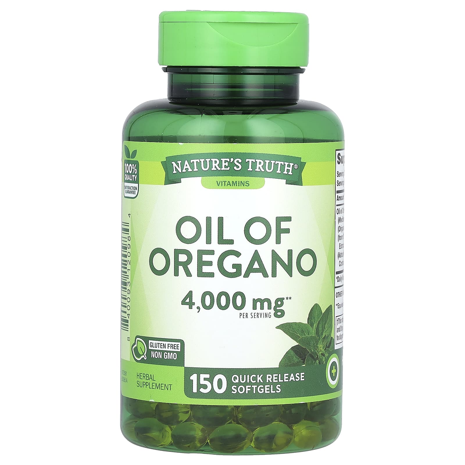 Nature's Truth-Vitamins-Oil Of Oregano-2,000 mg-150 Quick Release Softgels