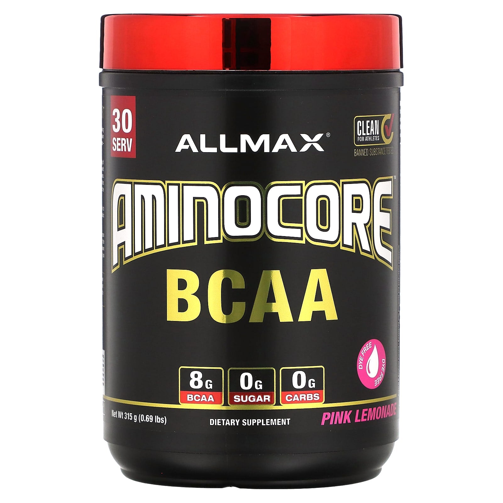 ALLMAX-AMINOCORE BCAA-Pink Lemonade-0.69 lbs (315 g)