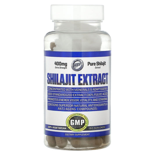 Hi Tech Pharmaceuticals-Shilajit Extract-400 mg-60 Veggie Capsules