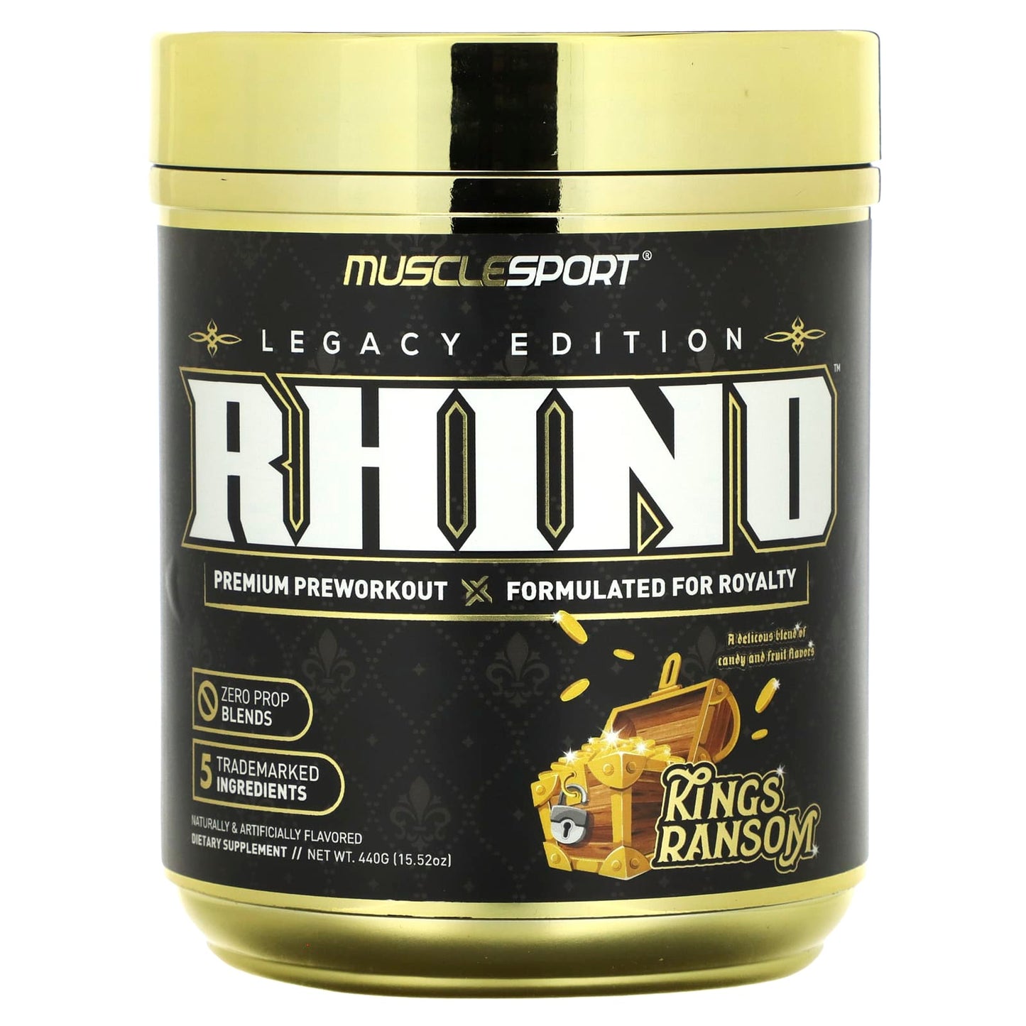 MuscleSport-Legacy Edition-Rhino-Premium Preworkout-Kings Ransom-15.52 oz (440 g)