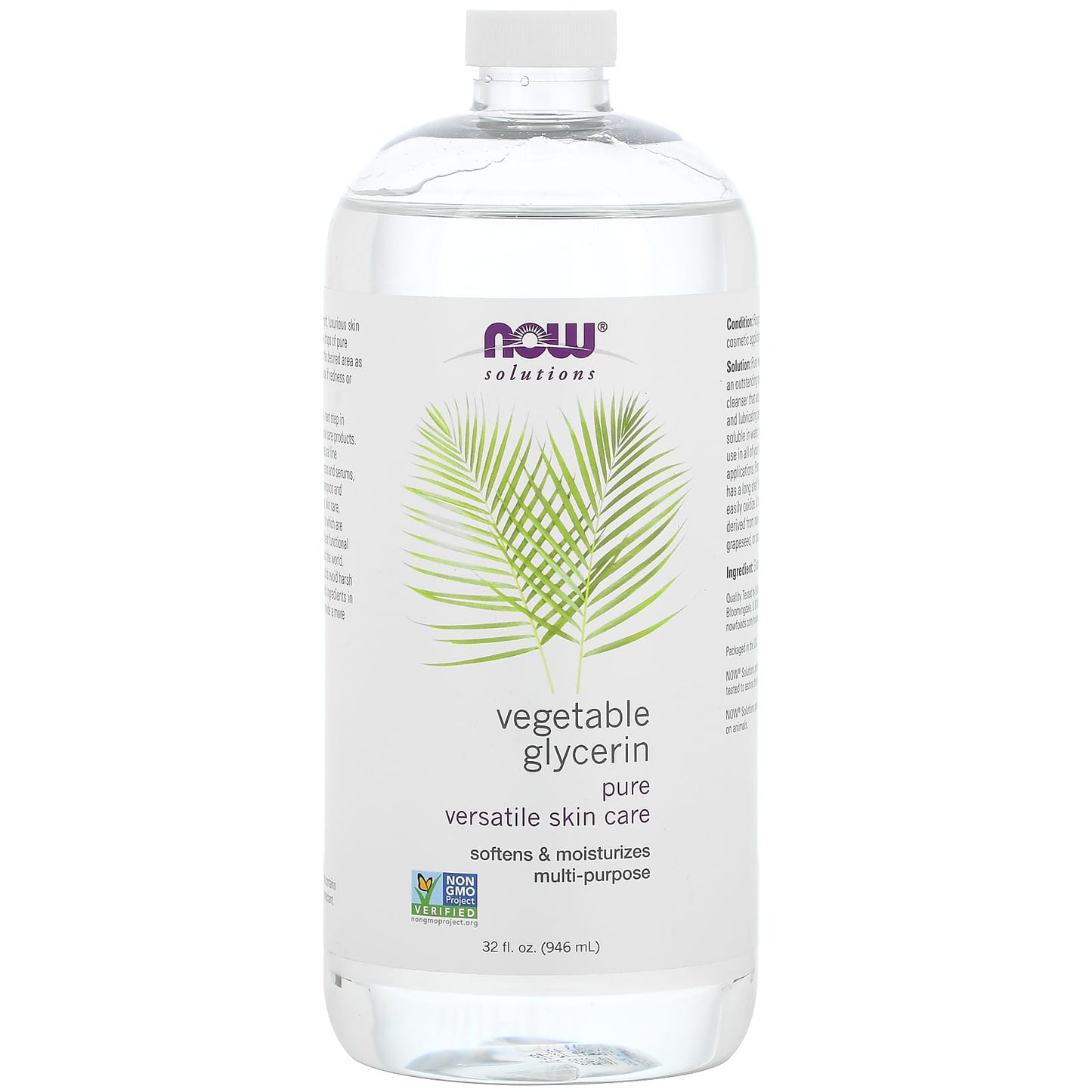 NOW Foods-Solutions-Vegetable Glycerin-32 fl oz (946 ml)