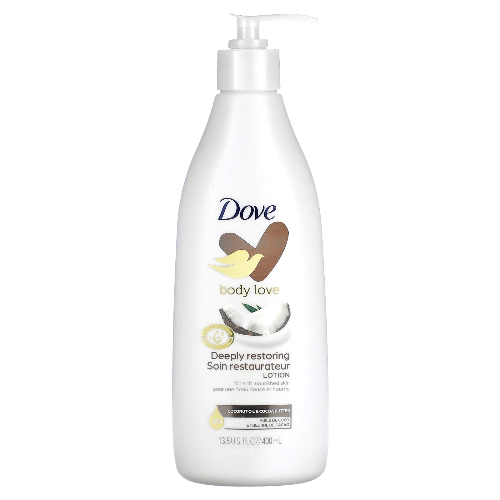 Dove-Deeply Restoring Lotion-Coconut Oil & Cocoa Butter-13.5 fl oz (400 ml)