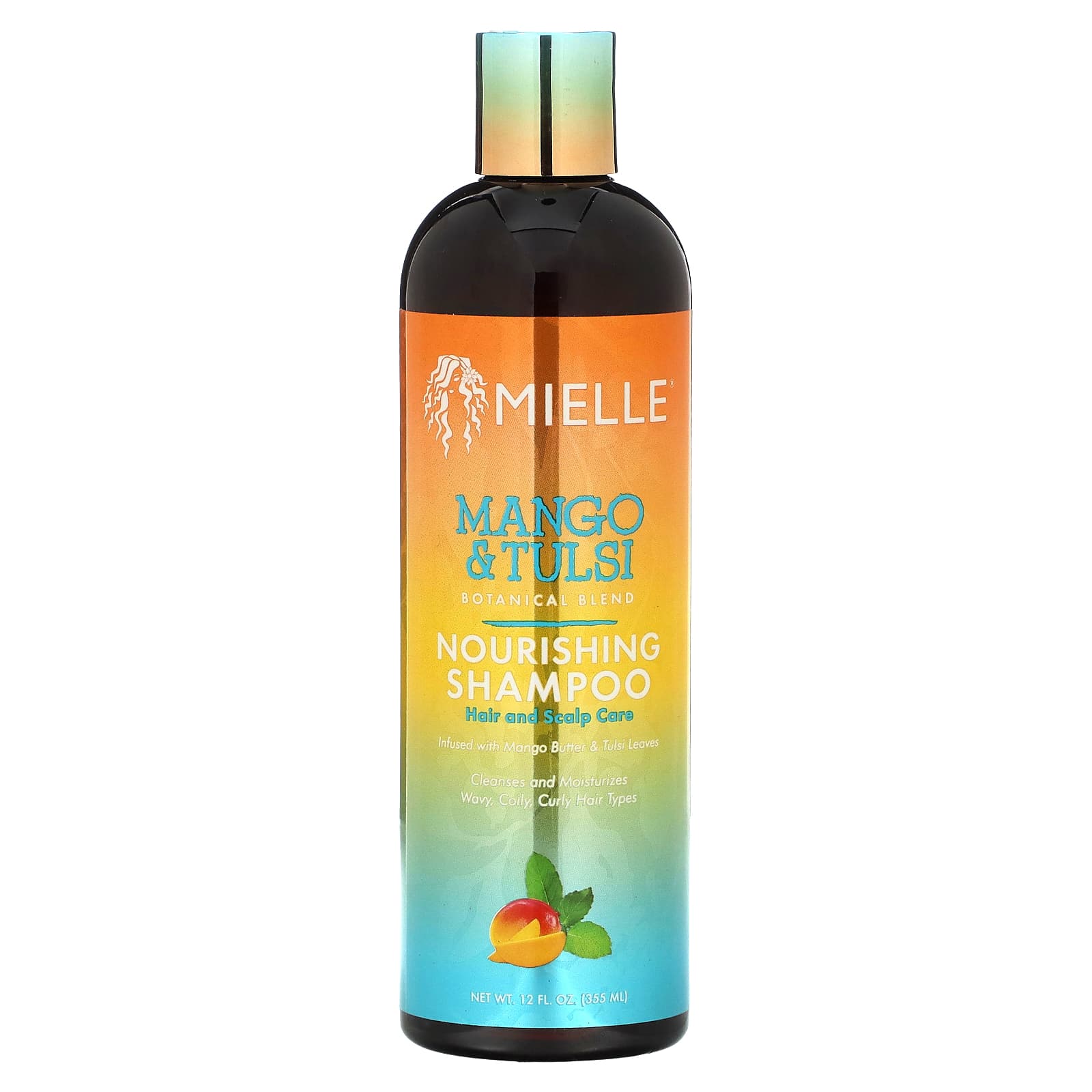 Mielle-Nourishing Shampoo-Mango & Tulsi-12 fl oz (355 ml)