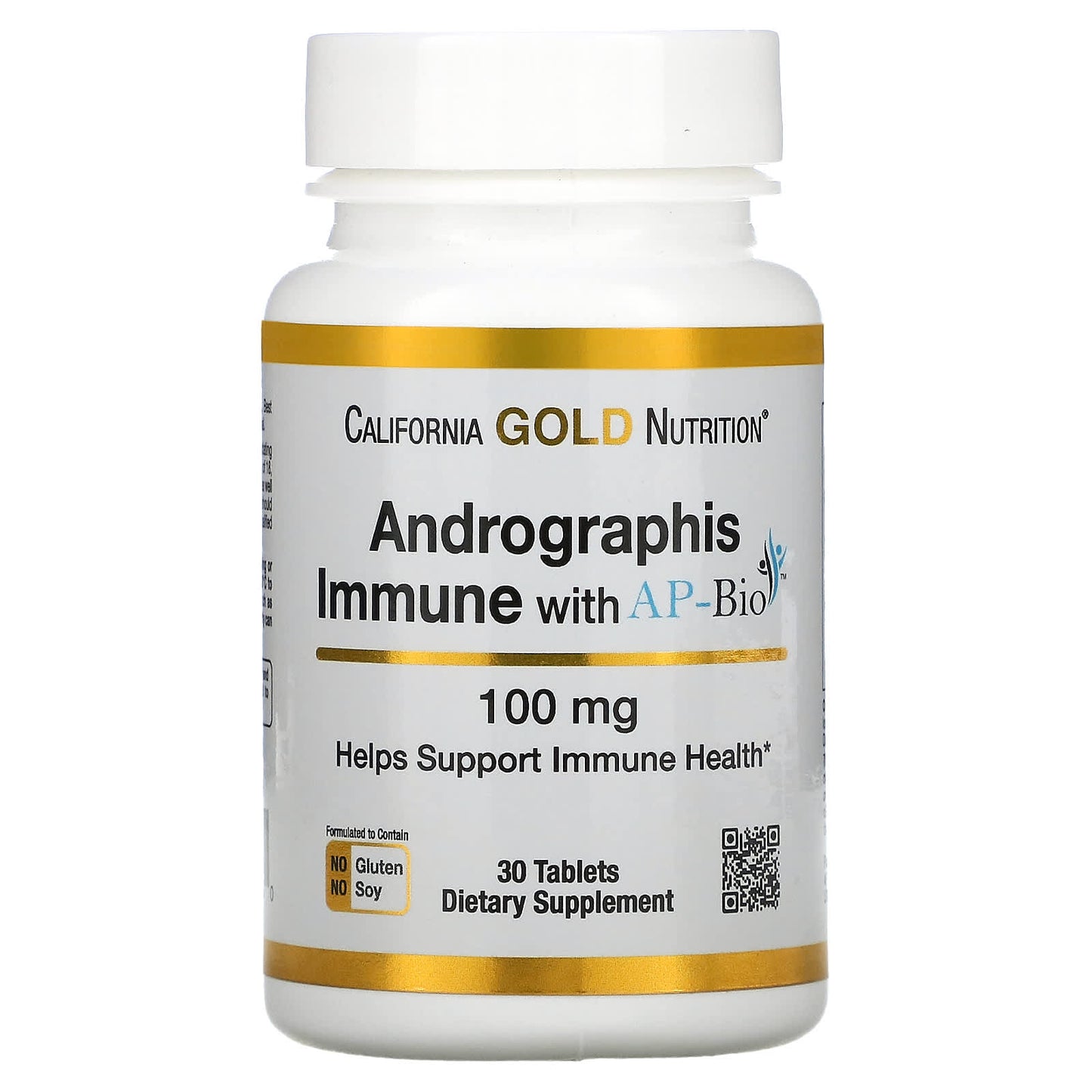 California Gold Nutrition-Andrographis Immune with AP-BIO-100 mg-30 Tablets