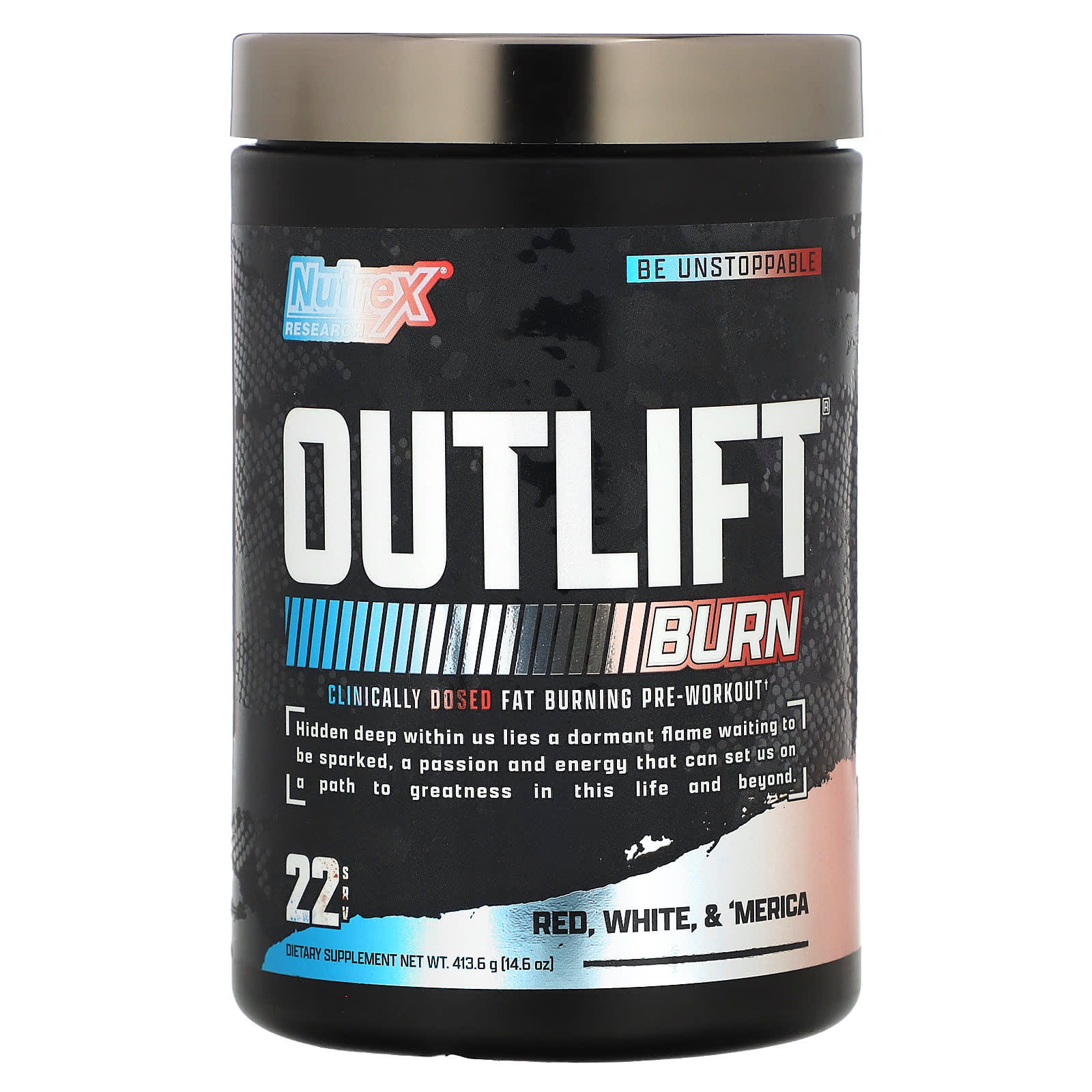 Nutrex Research-Outlift-Burn-Red-White-& 'Merica-14.6 oz (413.6 g)