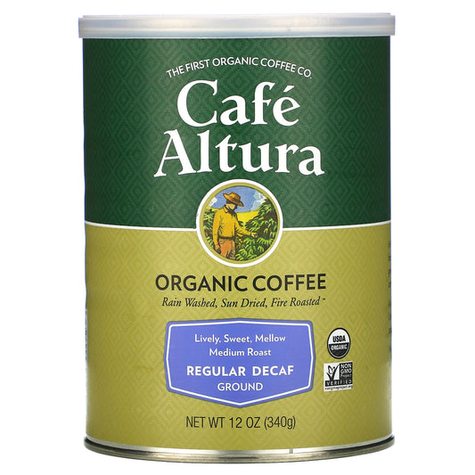 Cafe Altura-Organic Coffee-Regular Decaf-Ground-Medium Roast-12 oz (340 g)