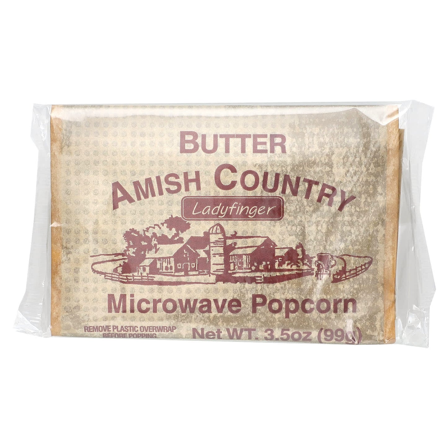 Amish Country Popcorn, Microwave Popcorn, Butter, 3 Bags, 3.5 oz (99 g) Each