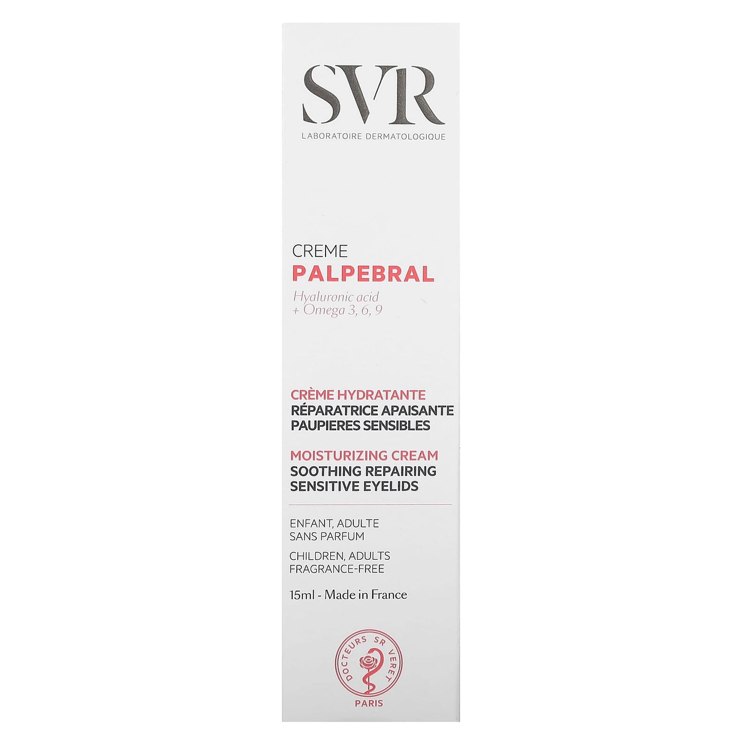 SVR, Palpebral, Cream, Fragrance-Free, 0.51 fl oz (15 ml)