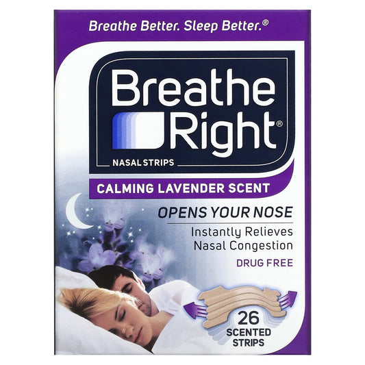 Breathe Right-Nasal Strips-Calming Lavender-26 Scented Strips