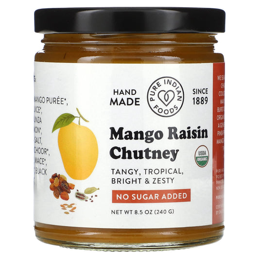 Pure Indian Foods-Mango Raisin Chutney-8.5 oz (240 g)