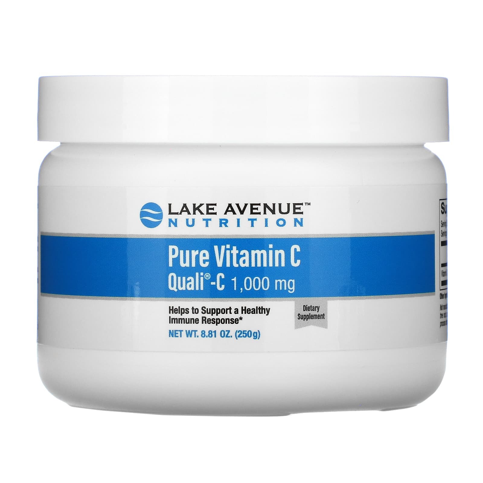 Lake Avenue Nutrition-Pure Vitamin C Quali-C Powder-1,000 mg-8.81 oz (250 g)