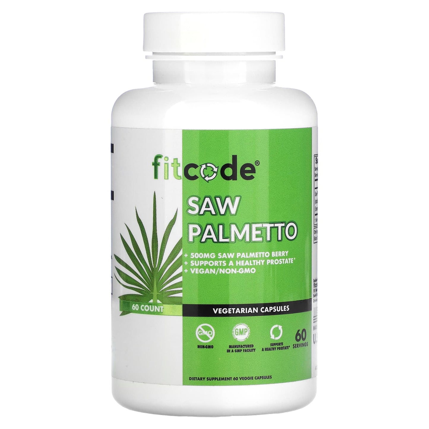 fitcode-Saw Palmetto-500 mg-60 Veggie Capsules